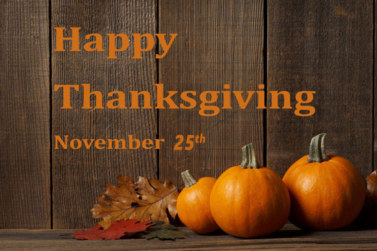 We will be closed Thursday November 25th in order to celebrate Thanksgiving with our families. We wont be doing our usual service that day but will come Friday the 26th, please have your containers out at the curb by 7am. We hope that you have a joyous Thanksgiving.