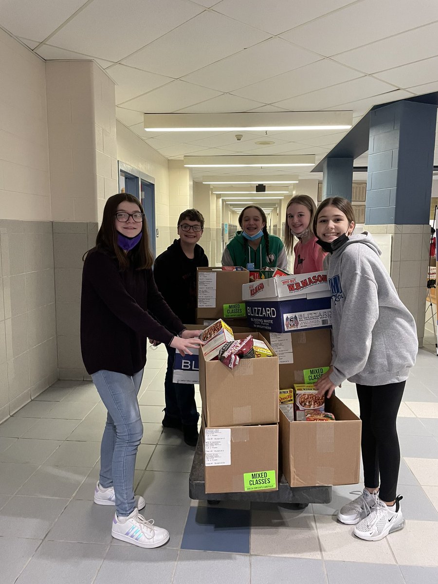 MrsCoute's tweet photo. Thank you to the Boy Scouts donating for Thanksgiving Baskets.  Also a special shout to our students and staff for raising nearly $300.00 and collecting cans for Our Daily Bread! https://t.co/WYbsyzpnLf
