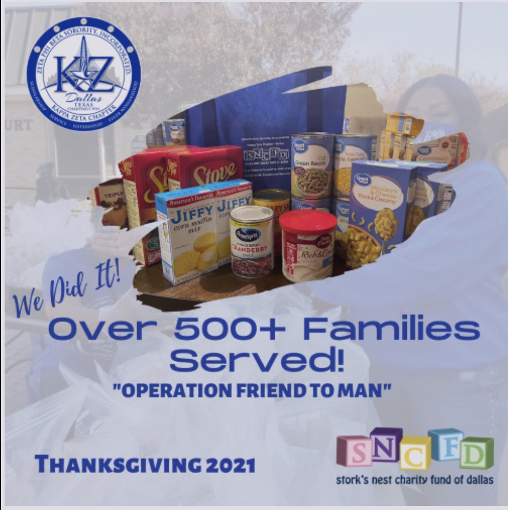 Mission Accomplished! We achieved our goal in impacting 500+ families this Thanksgiving Holiday.  #ZPhiB #greaterdallaszetas #communityconscious  #actionoriented #ServiceIsWhatWeDo #Zetaisaverb #dallasnonprofit #projectHER #CommunityBasedGiving #thanksgivinggiveaway