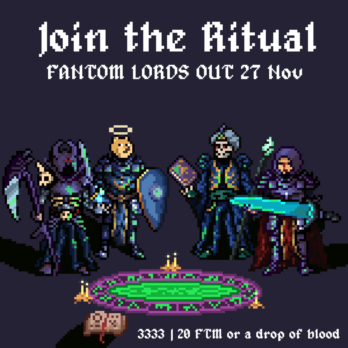 🚨 FANTOM LORDS #NFTGiveaway 
1⃣ Tweet this img on ur page with #JoinTheRitual
2⃣ Tag <a href="/ENRINFT/">⚔️The Sonic Lords 👑</a> &amp; 3 fav $FTM VIPs/influencers
3⃣ Post the link of ur tweet on this Discord channel: discord.gg/enb2phu3Fz

3 winners will be rewarded with a Fantom Lord on Mint Date.
⏰ENDS 27 Nov.