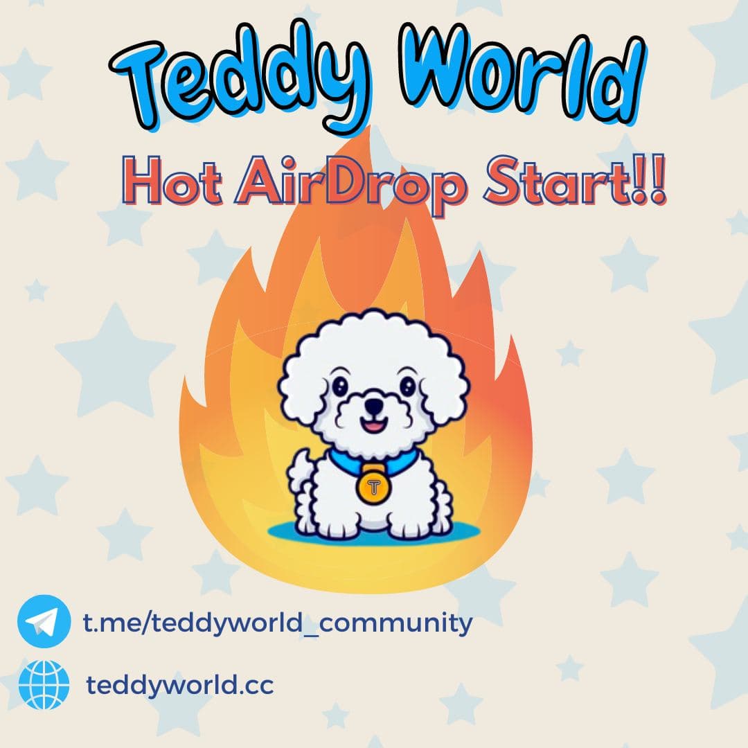 TeddyWorldToken's tweet photo. I am participating in Teddy World AIRDROP and I can win $25! #TEDW #TEDDYWORLDTOKEN

🌐WEBSITE: https://t.co/w7g3uiOVPM
📱TELEGRAM: https://t.co/DRDMRJr0q5
🦋TWITTER: https://t.co/e3ZuNC3yV8
🦀REDDIT: https://t.co/agzTPoi5tW https://t.co/3sxGSoUqsu