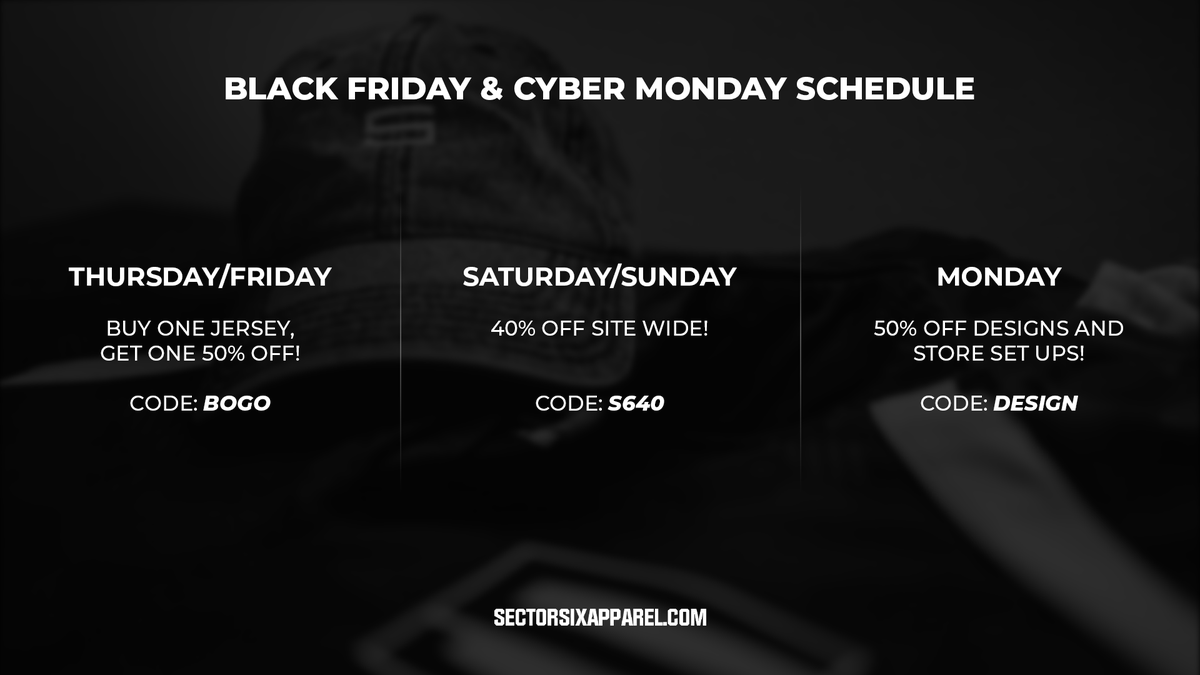 Sector_Six's tweet image. Black Friday Deals start Thanksgiving morning at sectorsixapparel.com!

What are you grabbing?