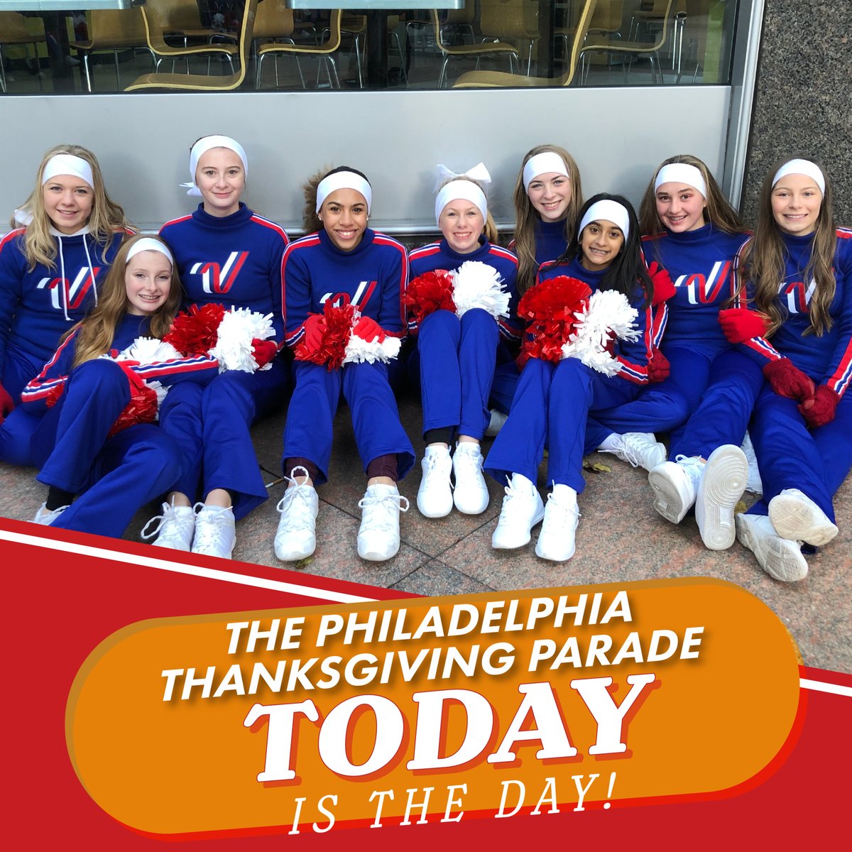 VarsitySpirit's tweet photo. Wishing safe travels to our #VarsityPhilly All-Americans as they set off to the Philadelphia Thanksgiving Day Parade! Know someone making the trip? Shout them out in the replies! 💙😍 https://t.co/cJP3XEiZJ4
