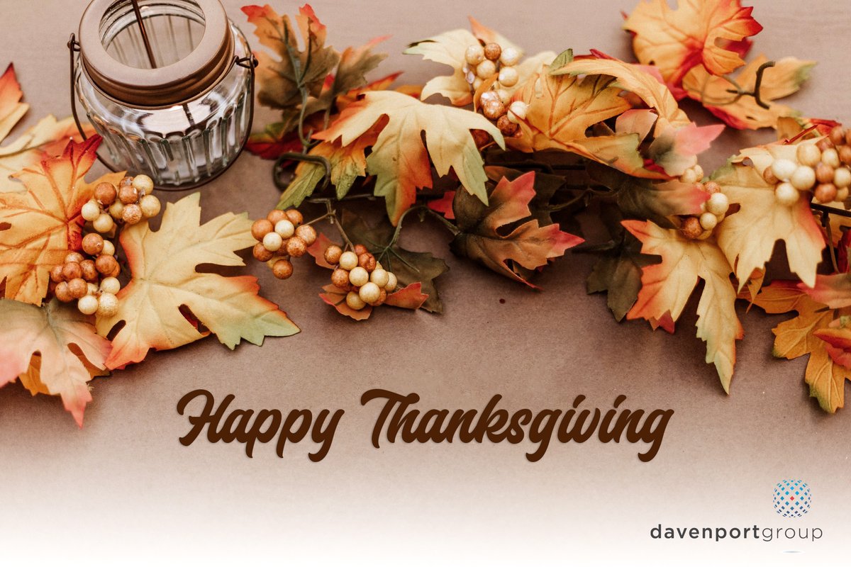 As turkey day draws near, we want to take a moment and thank our customers for their continued business. All of us at Davenport Group are grateful for every opportunity to serve you. Happy Thanksgiving!