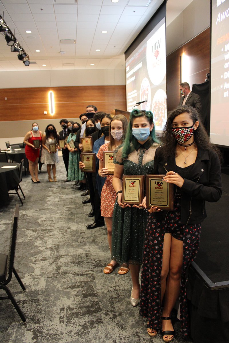 UIWBands's tweet photo. Last night, the Marching Cardinals reflected and celebrated upon our fantastic season thus far. Congratulations to all the nominees and award winners, and a huge thank you to both the UIW Sodexo and Facilities team for making this event possible.  #Band13 @uiwcardinals https://t.co/pOhDkVlnHX