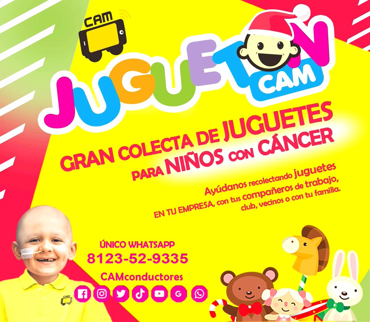 CAMconductores's tweet photo. Apoyemos a nuestros niños que luchan día a día contra el #CancerInfantil tenemos hasta el 30 de Nov por favor #RT llevamos muy pocos juguetes #Monterrey https://t.co/u4HhNt6mHh