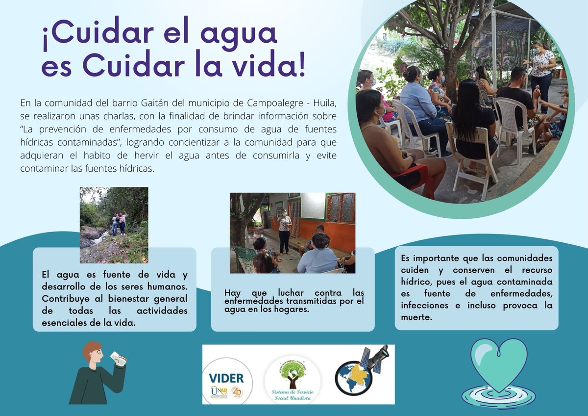 luz_perdomo4's tweet photo. Hay que luchar contra las enfermedades transmitidas por el agua en los hogares; por ello, es indispensable cuidar y conservar las fuentes de agua para que no sean contaminadas. 
#SERVICIOSOCIALUNADISTAENCASA https://t.co/wHBW6R2R4g