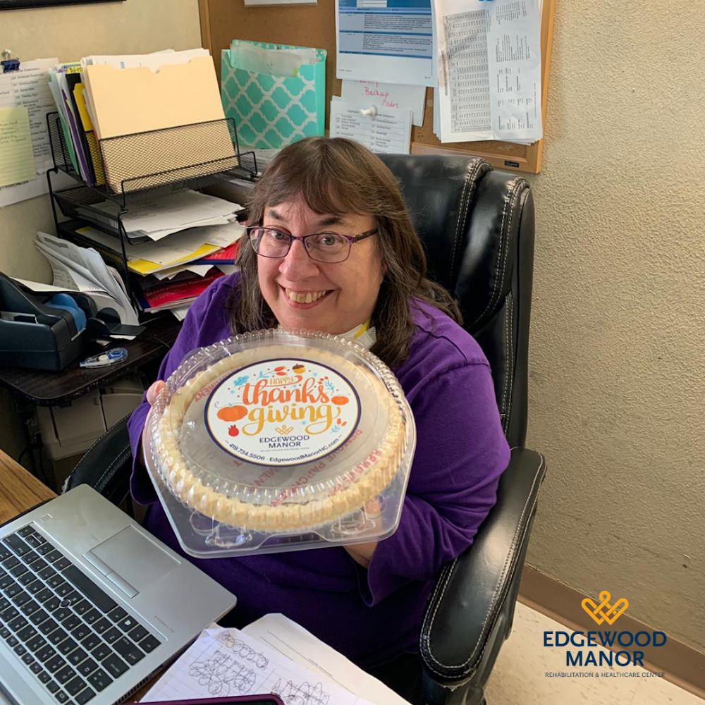 EdgewoodHealthc's tweet photo. Our staff was very happy to receive these delicious pies. We’re getting in the Thanksgiving spirit over here at Edgewood Manor! 🥧

#edgewoodmanorrehab #edgewoodmanor #ohiohealthcare #seniorliving #nursinghome #ohionursinghome #rehabfacility #assistedliving #ohioassistedliving https://t.co/UFANH1qAz6