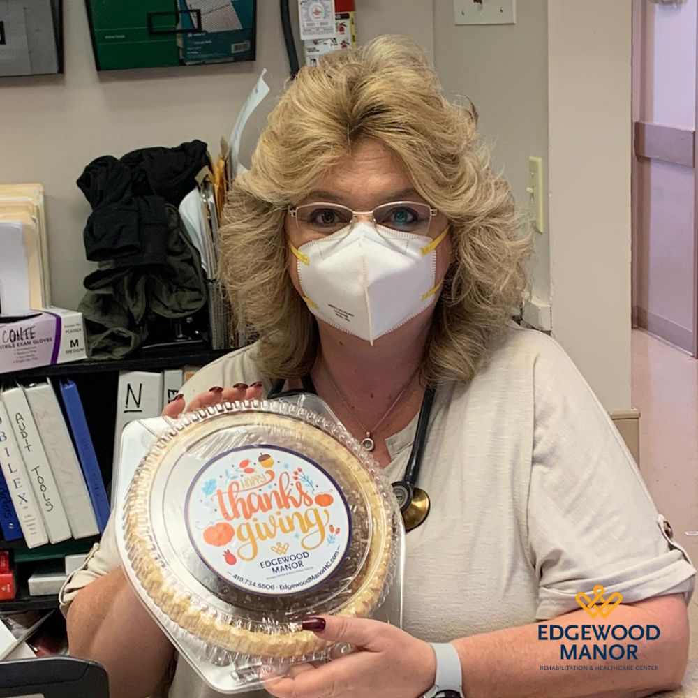 EdgewoodHealthc's tweet photo. Our staff was very happy to receive these delicious pies. We’re getting in the Thanksgiving spirit over here at Edgewood Manor! 🥧

#edgewoodmanorrehab #edgewoodmanor #ohiohealthcare #seniorliving #nursinghome #ohionursinghome #rehabfacility #assistedliving #ohioassistedliving https://t.co/UFANH1qAz6