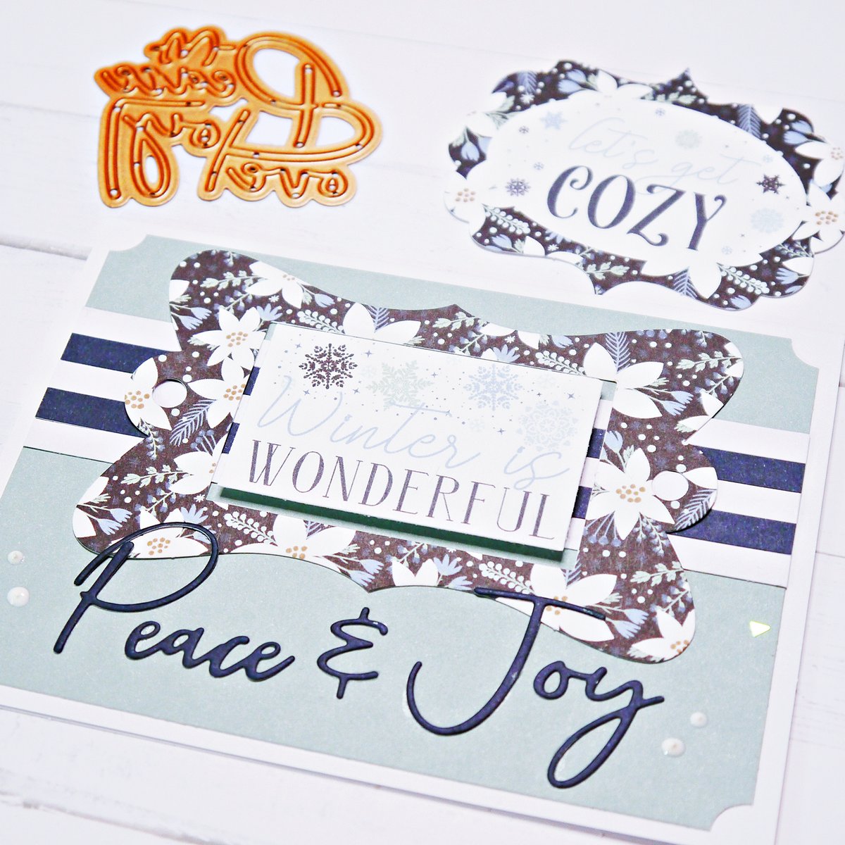 MayaCrafting's tweet photo. Hi there! @scrapbookcom is offering TWO #freebies, including the "Peace, Joy &amp; Love" #die set and Peppermint Paper Pad. I used both to create this #winter #greetingcard and they are so perfect for any #cardmaking! Pick them up before they are gone! 👉 https://t.co/EcB4H28fi6 https://t.co/c7CTYT03bE
