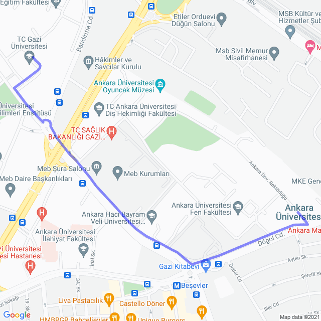 haritasite's tweet photo. Google Maps API üzerinde seçilen iki farklı konum (ister enlem,boylam ister adres) arasında ki optimum rota güzergahını tek bir png dosyası şekliyle alabilirsiniz. Bunun en büyük avantajı arka plandaki her bir konumu göstermek yerine tek dosyada işi özetlemesi olsa gerek.. https://t.co/lI7EwdD53z