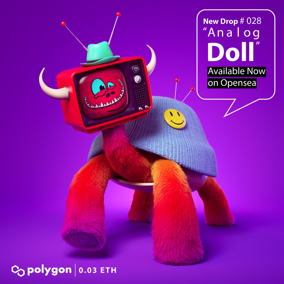 sunya119's tweet photo. New Drop!! "Analog Doll" #028
on @0xPolygon @opensea 📺👾👾👾
Price: 0.03 eth 
I hope everyone love it.

https://t.co/lKS7gPqfZX

#NFT #NFTS #NFTCommunity #NFTdrop #nftart #opensea #OpenSeaNTF #NFTartists #Polygon #NFTcollection  #NFTJapan https://t.co/preuzXvtQe
