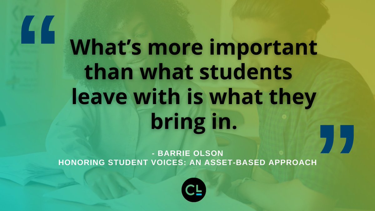 carnegielearn's tweet image. The only thing more important than what teachers teach is what students already know. And they know a lot. Learn a new asset-based approach you can use right away on our blog! ► loom.ly/1qi5VqU

#assetbased #discoursecommunity #edchat
