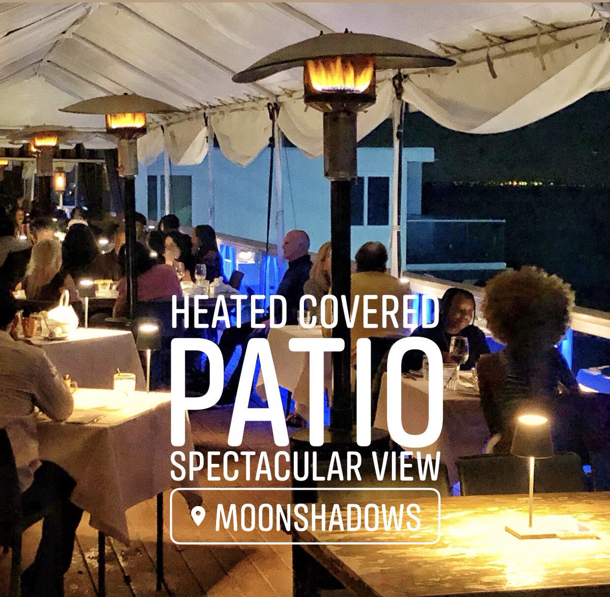moonshadowspch's tweet photo. Enjoy our heated covered patio. #moonshadowstogo #sunsetsupper #alfresco #oceanviewdining #beachfrontpatio #craftcocktails #craftbeer #moonshadowsmalibu #bluelounge #maliburestaurant #sundaybrunch #dinerschoiceaward #losangelesrestaurant #malibu #seafood #romanticrestaurant #LA https://t.co/DXpgjJhPEy