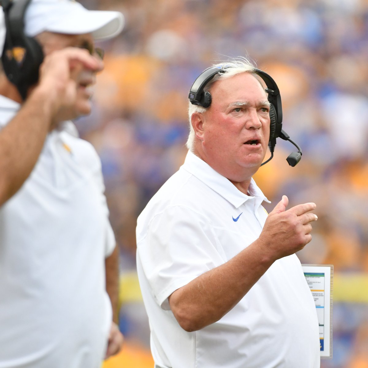 Pitt_FB's tweet photo. Broyles Award 🏆 Semifinalist

Offensive coordinator Mark Whipple is among 15 remaining candidates for assistant coach of the year in college football!

Pitt's offense in the FBS rankings:
» 529.1 yards/game (second)
» 43.9 points/game (third)

#H2P » @BroylesAward https://t.co/RwPVzeqw94