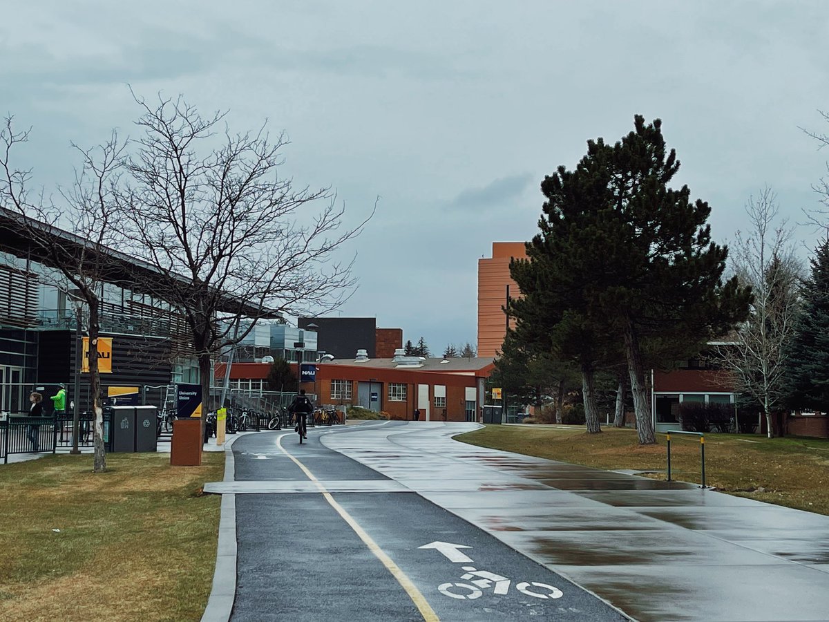 NAU's tweet photo. Rainy days on campus https://t.co/MzaSvEWwy1