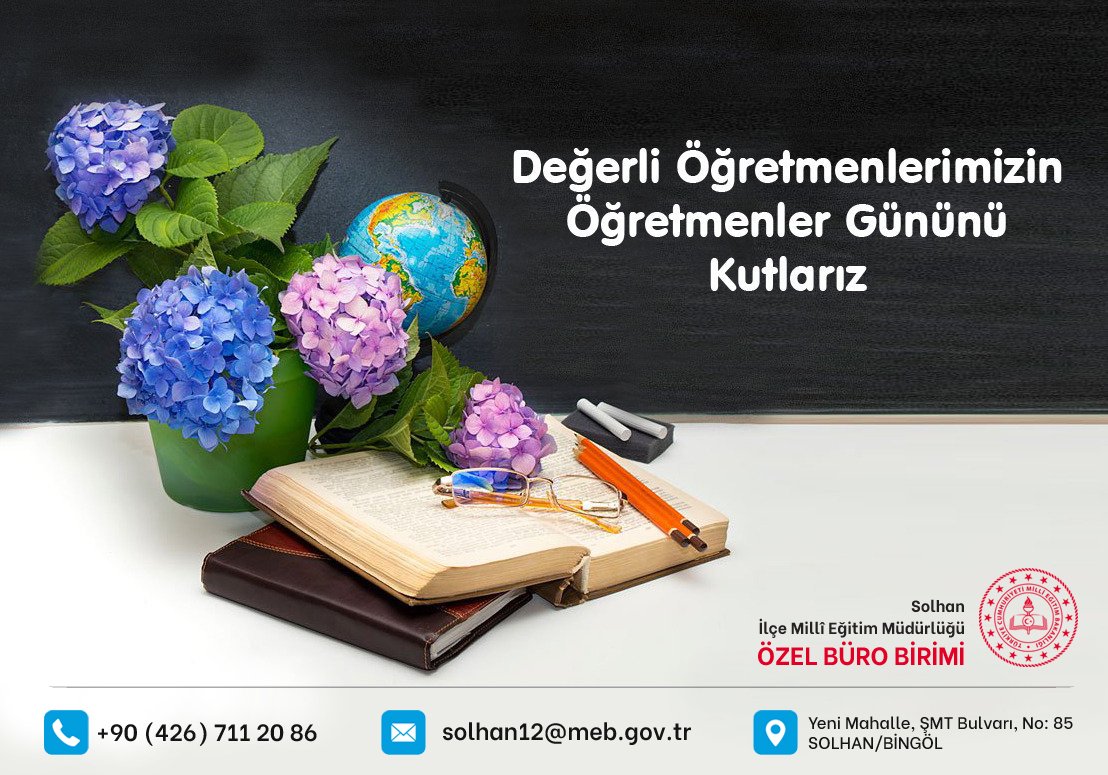SolhanOzelBuro's tweet photo. Gününüz kutlu olsun! #ÖğretmenlerGünü https://t.co/fKcA3RyTMg