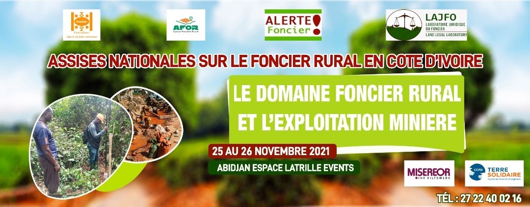 FredericGoreBi's tweet photo. [Agenda] Assises nationales sur le foncier rural en Côte d’Ivoire sur le thème "l’exploitation minière et le domaine foncier rural" sont prévues se tenir du 25 au 26 novembreà Abidjan #ANFR21 @InadesFormation @PlumeSincere https://t.co/qdx94krqIQ