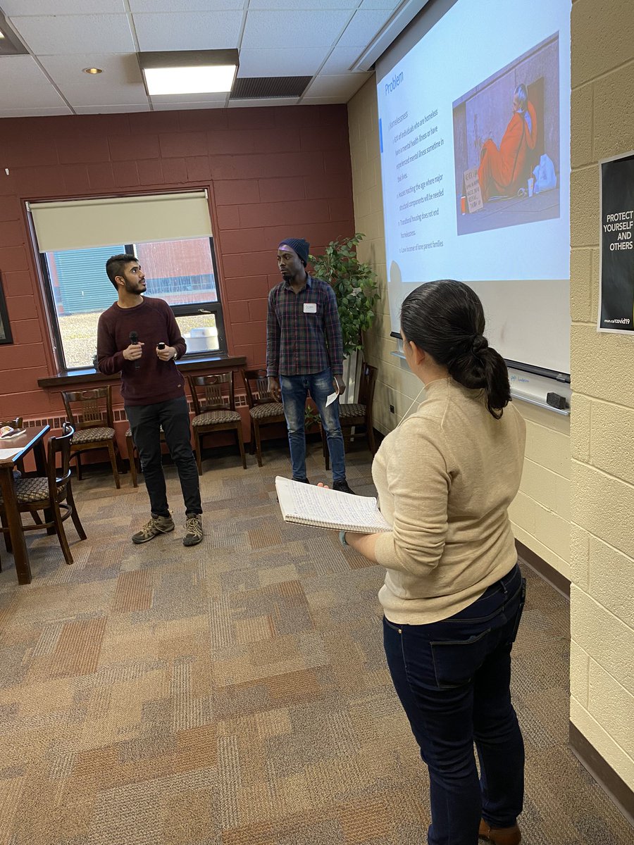 MUNSocialEnt's tweet photo. We would like to congratulate our second place winners at the #Home4Good event, taking home a cash prize of $750.00
These students met for the first time Friday evening and worked hard to develop an idea to pitch by Saturday afternoon.
#socialenterprise #socialinnovation https://t.co/TDFKcqZtnF