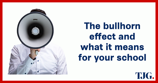 jane_group's tweet image. Misbehaving parents with an agenda can use social media if they don’t like the school’s response. Thus the “bullhorn effect.” Reputational management is key once whispers begin. Is this a concern? Contact us. #bullhorneffect #reputationalmanagement #crisiscommunications #TJG