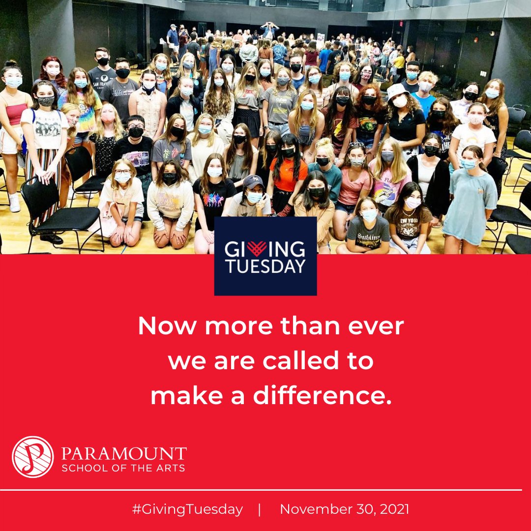 ParamountAurora's tweet photo. Giving Tuesday is 1 week away! Double the impact of your gift on Tue., Nov. 30 through a generous match from Paramount's Board of Directors.
Help us continue bringing top-quality arts education and performances to Aurora: https://t.co/E8OvmFdJUV
#GivingTuesday #ParamountAurora https://t.co/GrwwNNQoST