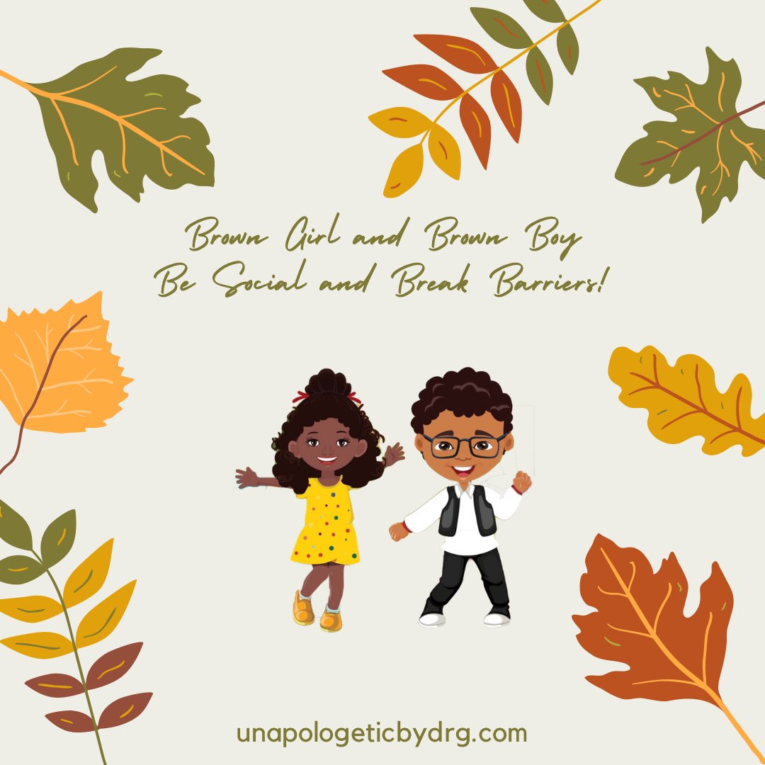 Brown Girl and Brown Boy love fall!  What's your favorite fall activity? #browngirlbreakbarriers #brownboybreakbarriers #newchildrensbooks #childrensbookseries #browngirlbrownboy #drpamelagurley #representationmatters #diversityandinclusion #books