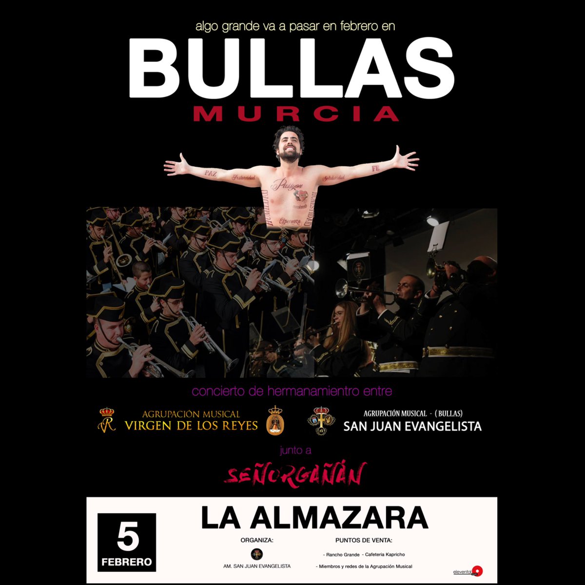 SenorGanan's tweet photo. 📢ATENCIÓN MURCIA!!
El próximo 5 de febrero la villa de Bullas compartirá su #Passyon hermanando a su #AMSanJuanEvangelistaBullas con @AgrupacionVR y un servidor porque...EL ALMA NO SE VENDE.
#SalveSevilla #SalveBullas https://t.co/hNpNZadFLl