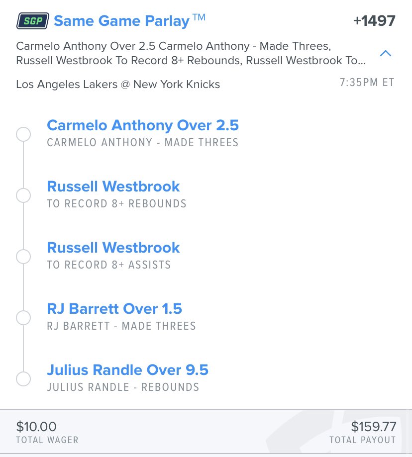 Infinite_Locks's tweet photo. FANDUEL TNT RISK FREE LAKERS/KNICKS @FDSportsbook 

#FanDuel #NBA #Lakers #Knicks #sportsbettingpicks #bettingtwitter #PlayerProps https://t.co/z0deeWcUvA