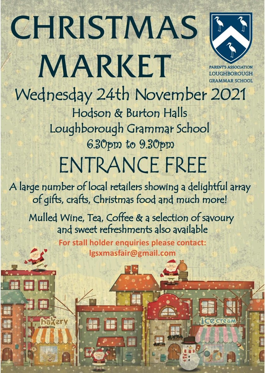 Yay the Christmas market is tomorrow and we have finally found the right poster to share 🤣🤣🤣🌲🌲🌲🎉🎉🎉🎉<a href="/LboroGrammar/">Loughborough Grammar School</a>