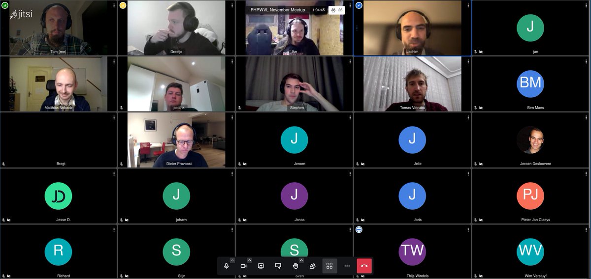 phpwvl's tweet image. We're live & international with @matthiasnoback & @VotrubaT. Great turnout for what surely will be a very interesting evening