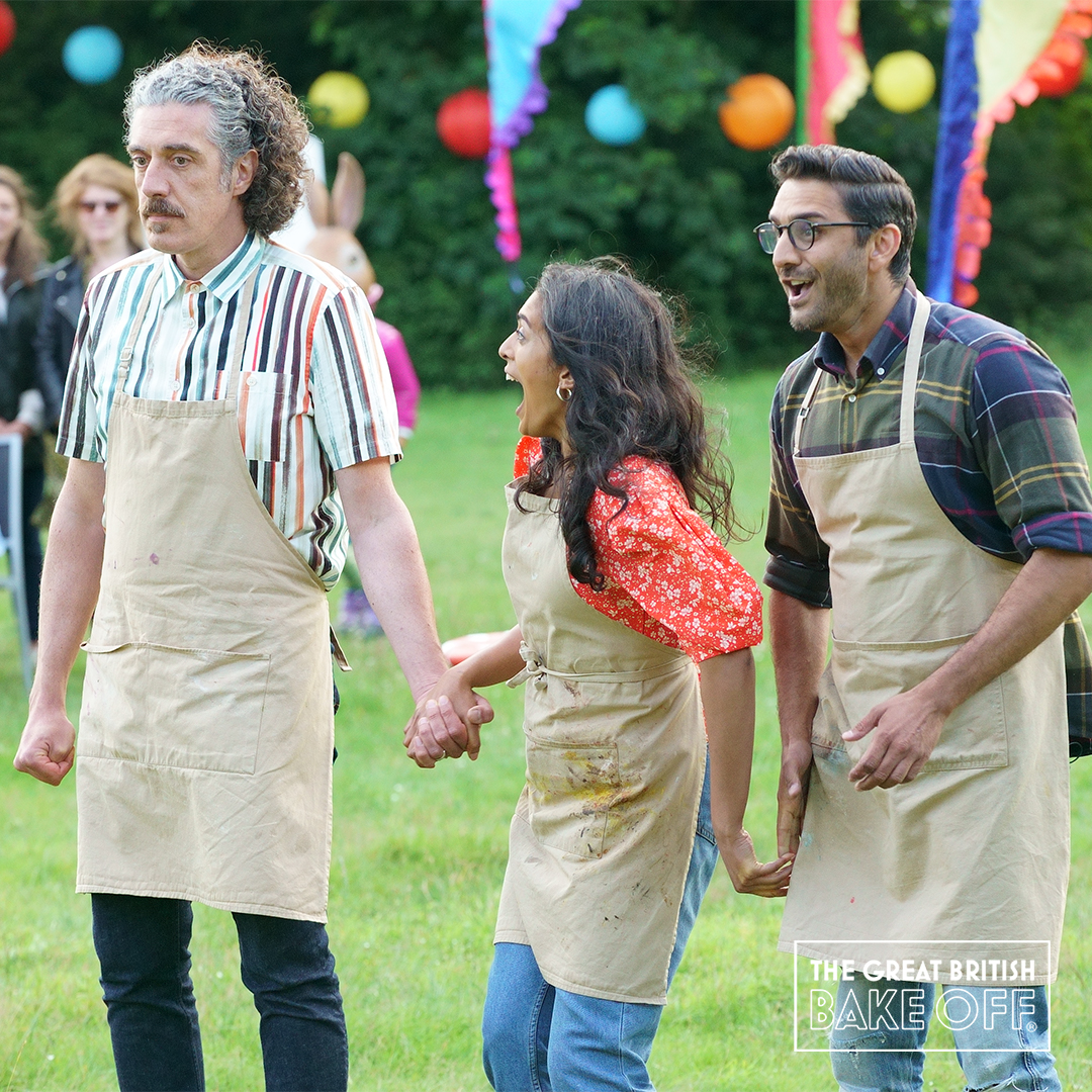 BritishBakeOff's tweet photo. We’re still not sure if it’s properly sunk in yet for Giuseppe! ❤️❤️❤️ #GBBOFinal https://t.co/SMA4Zecblf