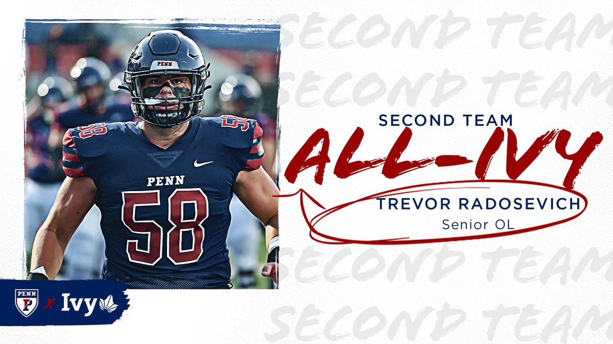 PennFB's tweet photo. BIG MAN!

Trevor Radosevich was named Second Team All-Ivy in 2021. 

He anchored an offensive line that helped Penn average more than 125 yards per game on the ground.

#UPrising x #FightOnPenn 🔴🔵 https://t.co/7meaRsXwkB