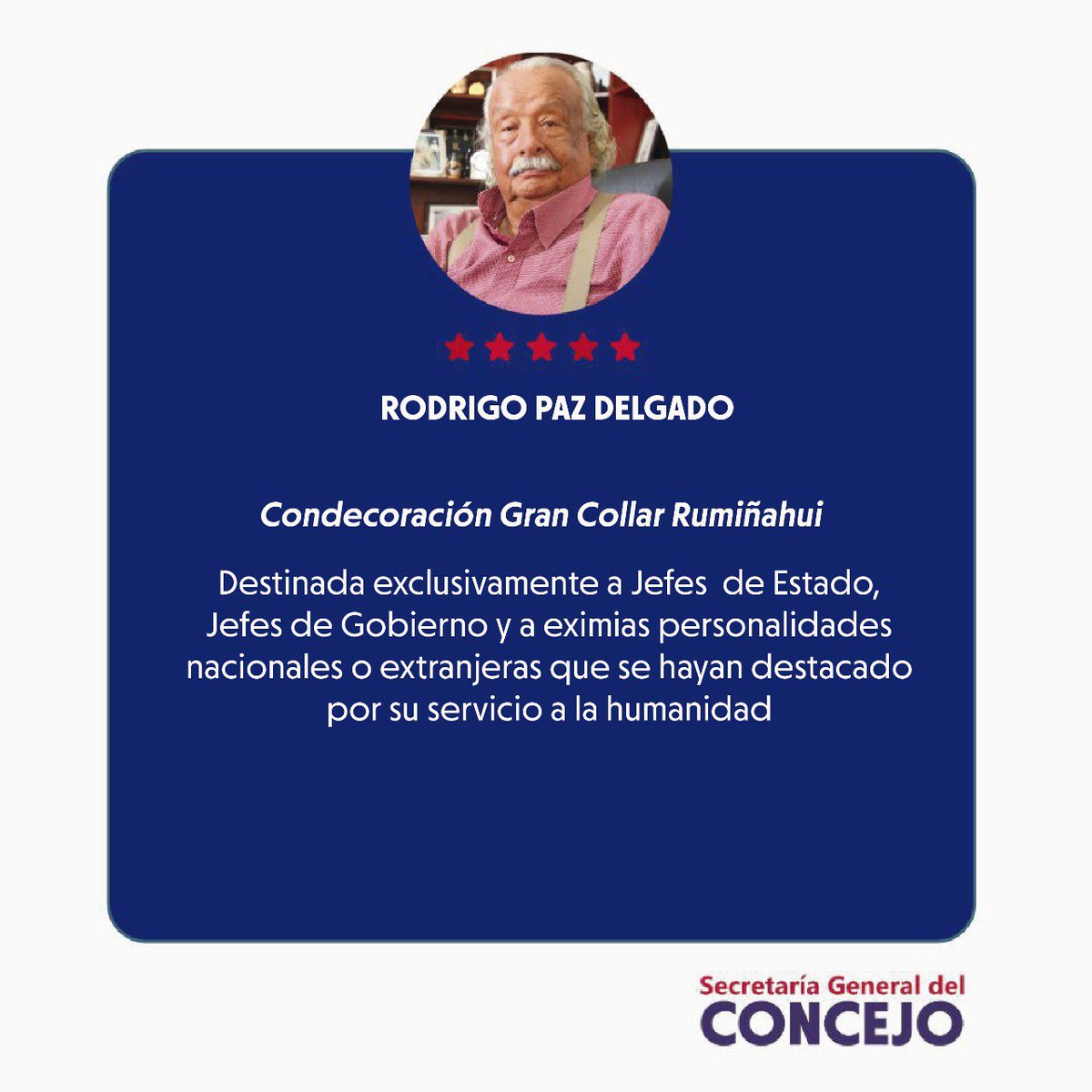 ConcejoQuito's tweet photo. Conoce el listado oficial de los ganadores de las Condecoraciones que otorga el @MunicipioQuito anualmente, con motivo de la Fundación de San Francisco de Quito.
Resolución ⬇️ https://t.co/nw00lFkZxe https://t.co/rieW2Zj20z