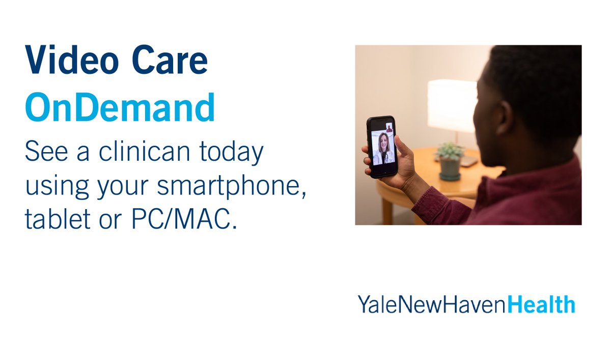 Yale New Haven Hosp (@ynhh) on Twitter photo With Video Care OnDemand, you can connect to <a href="/ynhhealth/">Yale New Haven Health</a> clinicians who are experienced in areas such as internal medicine & family practice from your smartphone or tablet. Services available throughout Connecticut, New York and Rhode Island. Learn more: ynh.care/6016JuQs8. With Video Care OnDemand, you can connect to <a href="/ynhhealth/">Yale New Haven Health</a> clinicians who are experienced in areas such as internal medicine & family practice from your smartphone or tablet. Services available throughout Connecticut, New York and Rhode Island. Learn more: ynh.care/6016JuQs8.