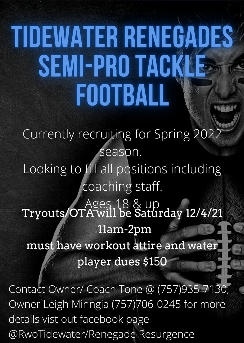 newbold_tony's tweet image. Didn't get opportunity to play football after high school, here is a chance to fulfill that!