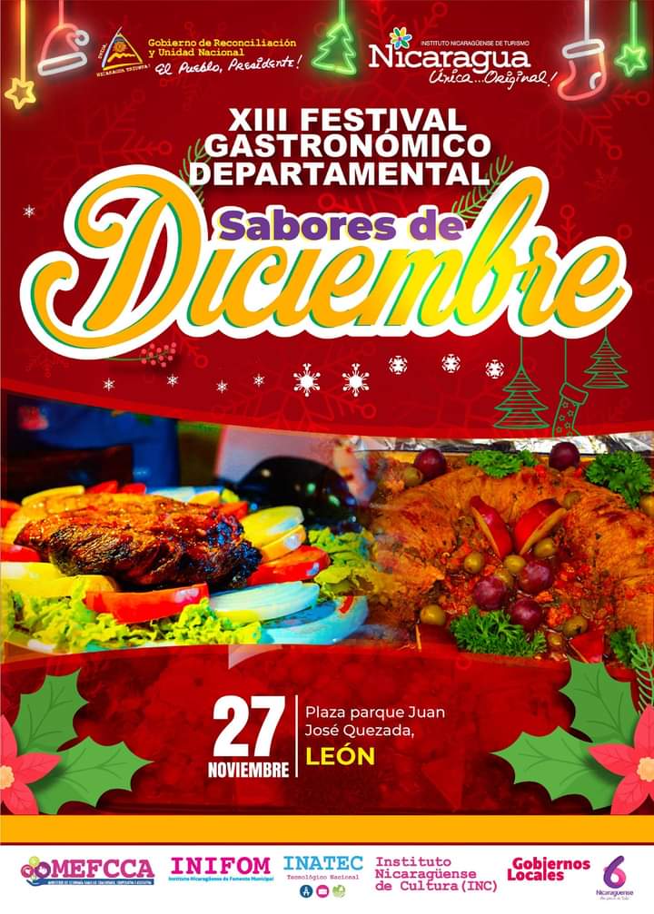 XIII Festival Gastronómico Departamental Sabores de Diciembre 🥘🎄🍷🍗
👌Los diez municipios del departamento de León darán a a conocer quién tiene la mejor cuchara 🤩 ¡Te esperamos, no te lo pierdas!
📍 Plaza Parque Juan José Quezada, León 
 • A partir de las 04:00 p.m.
#TE21