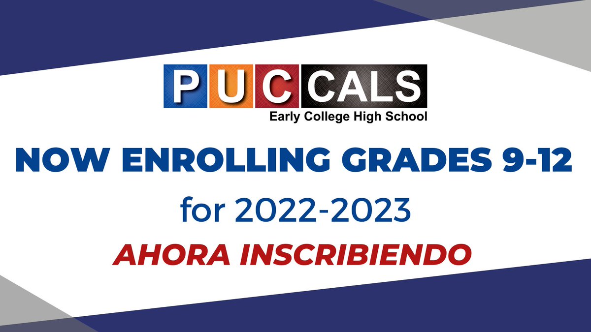 puccalsechs's tweet photo. We are now enrolling for the 2022-2023 school year! Our lottery window closes November 30th.

¡Ahora nos estamos inscribiendo para el año escolar 2022-2023! Nuestra ventana de lotería se cierra el 30 de noviembre.

Apply today/Aplique hoy: https://t.co/jPkBoF8c5K https://t.co/i9qgdRN6dP