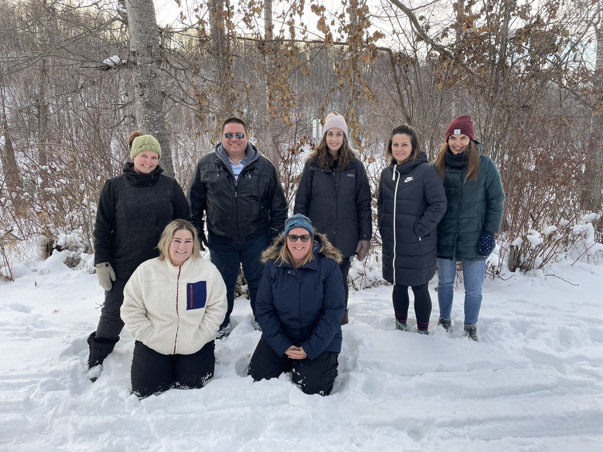 EtiennaLafferty's tweet photo. Decolonizing PD with my great friends and lead teachers of @EvergreenCSSD Visiting Mother Earth, made friends with some trees, building land connections. Just another tough day of unlearning. #foundationalknowledge #decolonize #landconnections #abteachers https://t.co/YL2Df1VSQ0