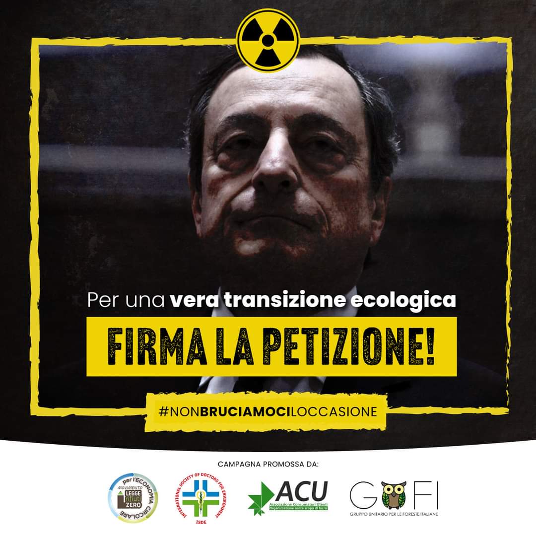 ☢ #PNRR va contro principi #economiacircolare Firma la #petizione 👉 rdrct.cc/go/non-bruciam…
