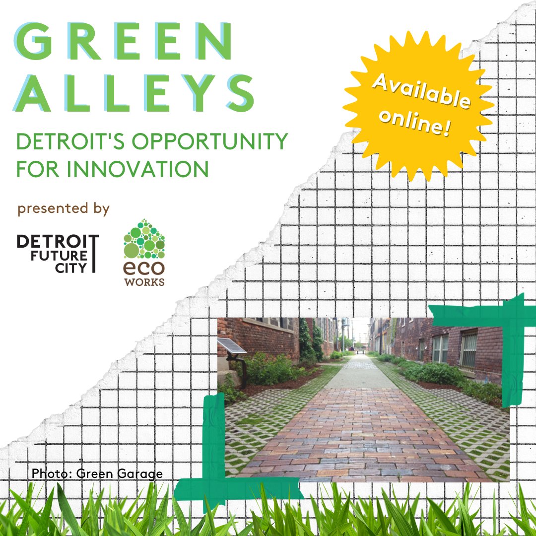 With Detroit Future City, EcoWorks is introducing its recent report "Green Alleys: Detroit's Opportunity for Innovation". This report highlight the benefits of Green Infrastructure in improving stormwater management. Check out the report here: ow.ly/iV4T50GUMS3
