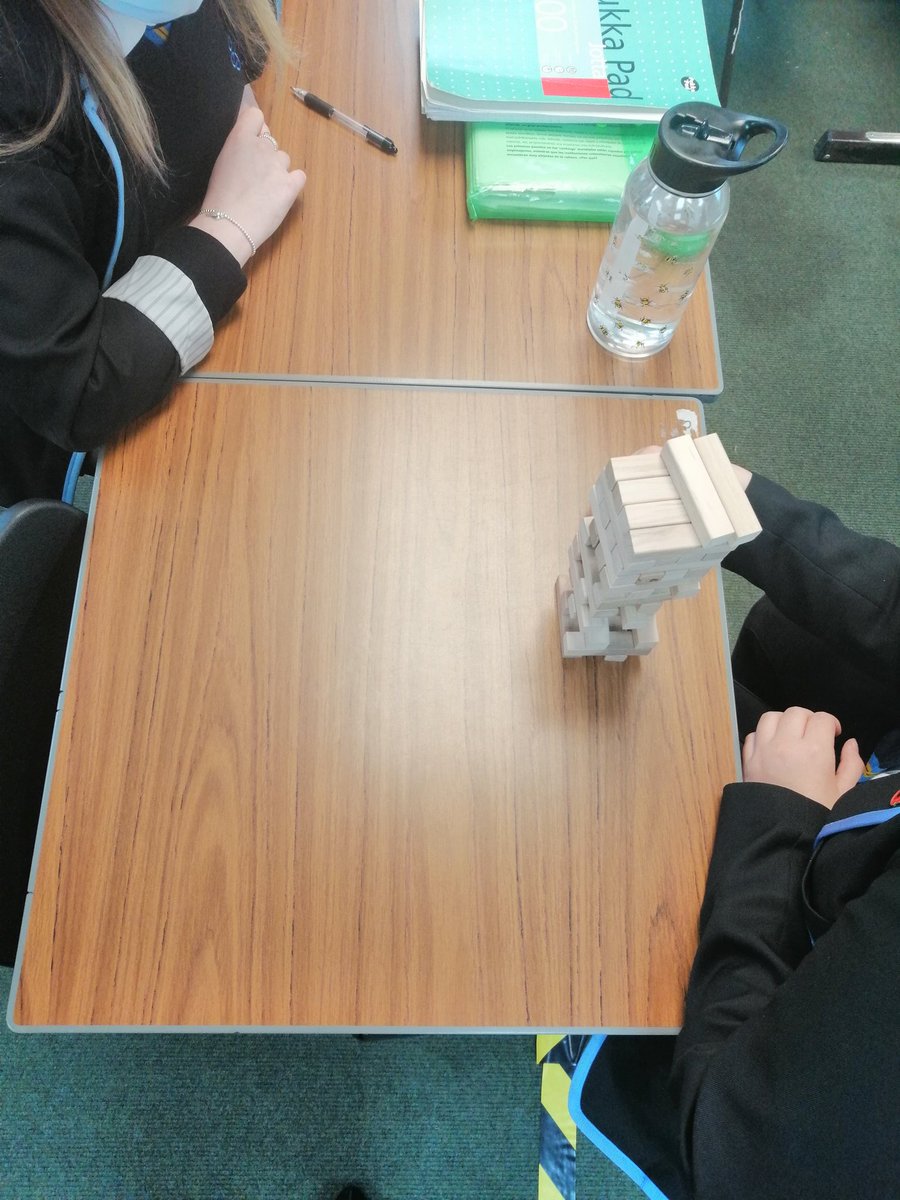 MflMintlaw's tweet photo. Talking practice for Higher Spanish today using Jenga! Great way to practice questions / answers for our upcoming talking assessment #mfl #lovelanguages #mintlawfamily #learningtogether https://t.co/fNFSTnXDfP