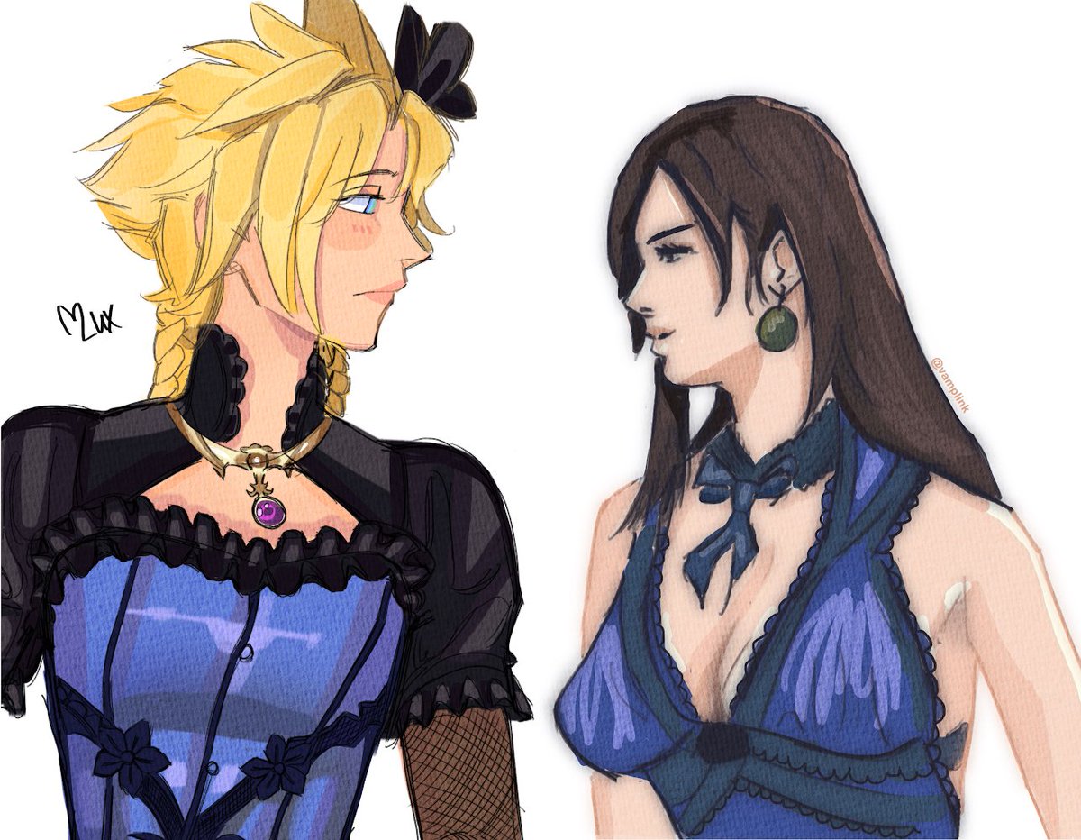 uptilmoon's tweet photo. cloti collab with @vamplink <3

#cloti #TifaLockhart #CloudStrife #FF7 https://t.co/krLCjQD02D