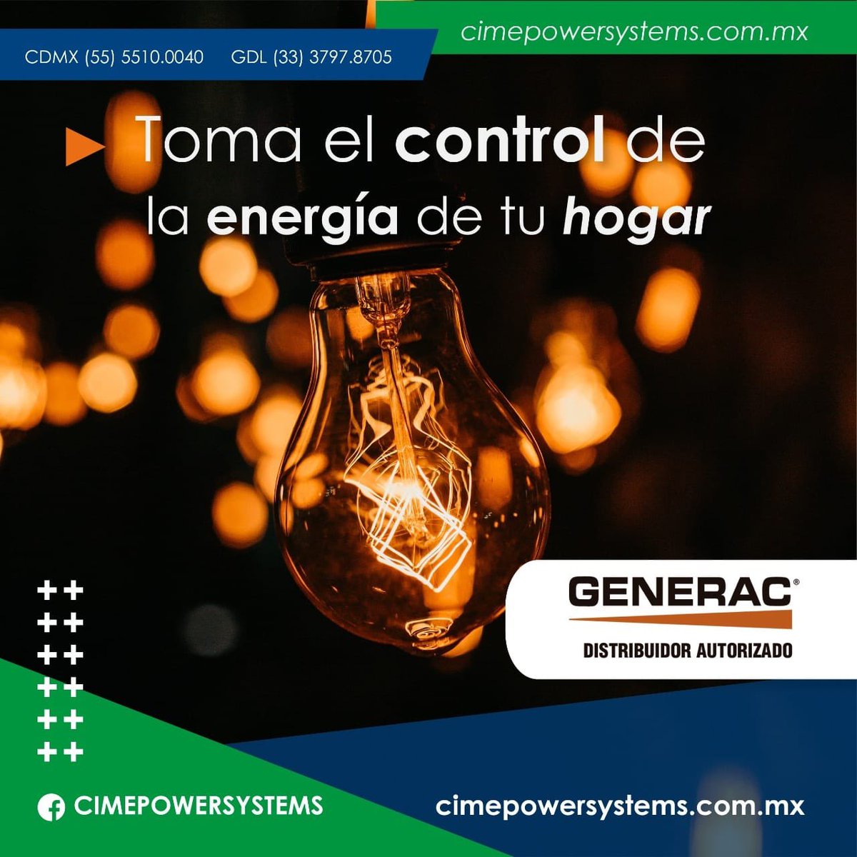 CimePower's tweet photo. Prepárate para estas fechas navideñas con el respaldo de la mejor energía #Generac ✅ 
Si hablamos de confianza y poder Cime Power Systems lo tiene, cotiza hoy mismo tu generador de respaldo 🪅⚡️ 

#CimePower #CimePowerSystems

https://t.co/R0uts68MT7 https://t.co/E9onXrux7W