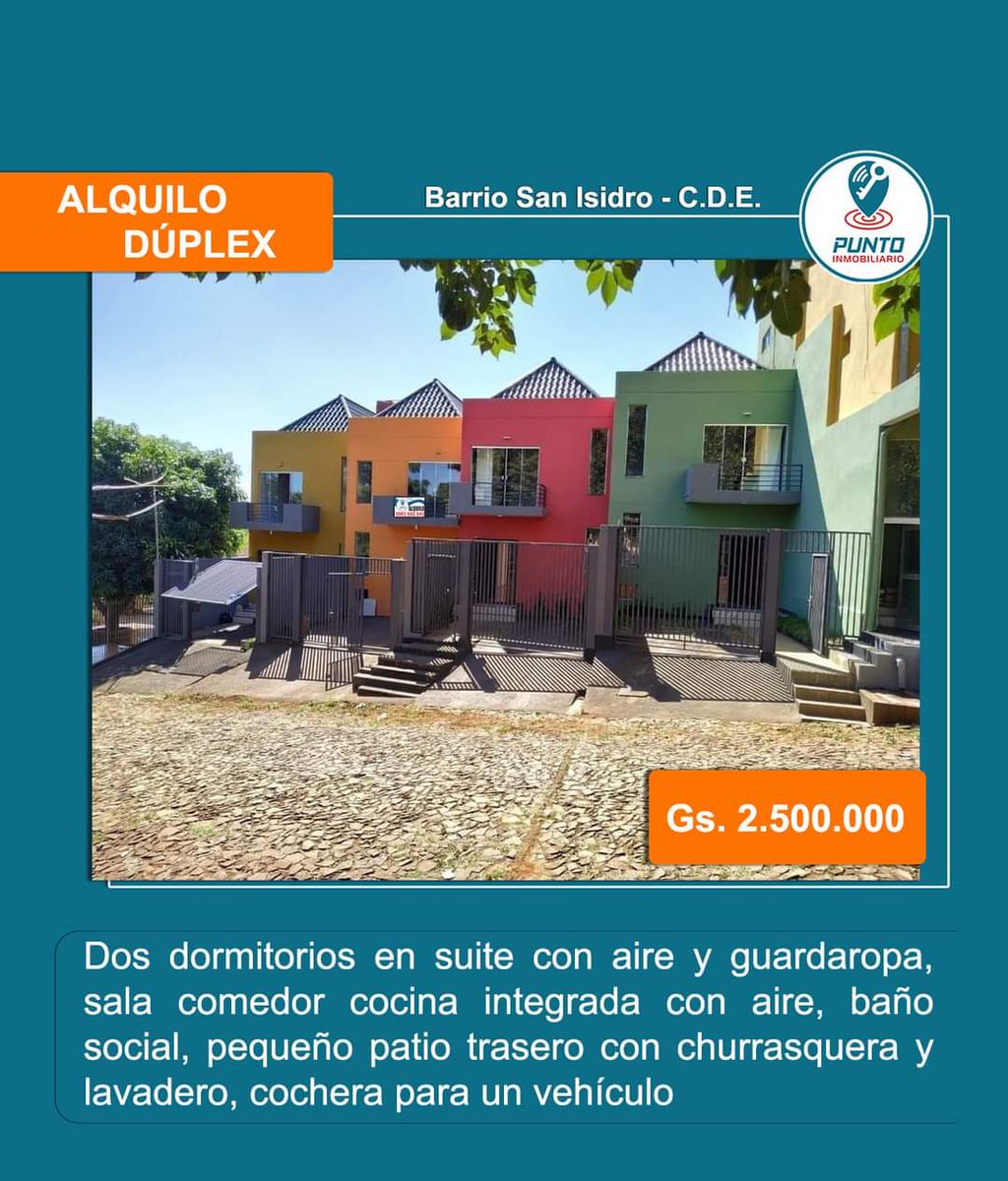 #puntoinmobiliario #experiencia #profesionalismo #confort #calidad #duplex #ciudaddeleste #barriosanisidro #alquilerduplex