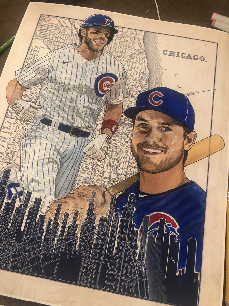 MattMadeAThing's tweet photo. Twitter debut of my latest completed project. @PatrickWisdom5 #Cubs #Chicago https://t.co/WOQ0ztW0MP