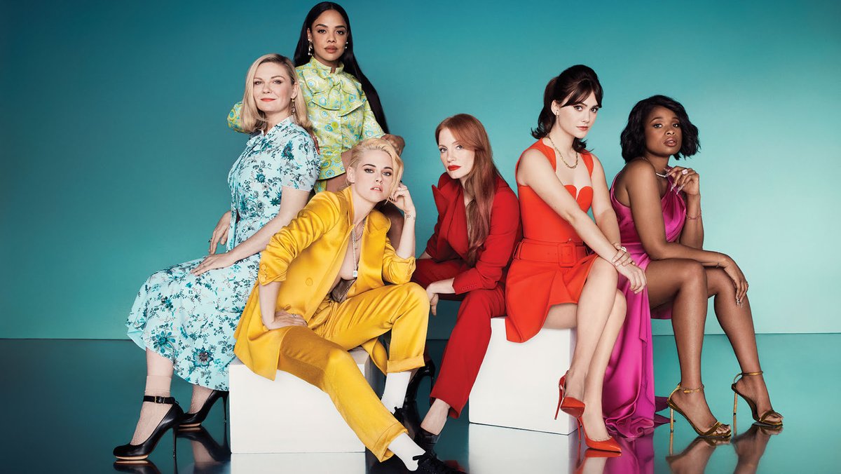 CinesUnidos's tweet photo. Kristen Stewart, Jessica Chastain, Kirsten Dunst, Jennifer Hudson, Emilia Jones y Tessa Thompson encabezan la portada de #TheHollywoodReporter. 🤩

Hermosas actrices con destacadas trayectorias. ¿A cuál coronas como #WomanCrushWednesday?😍

#CinesUnidos #CU #WCW #24Nov https://t.co/8coCrxnE54