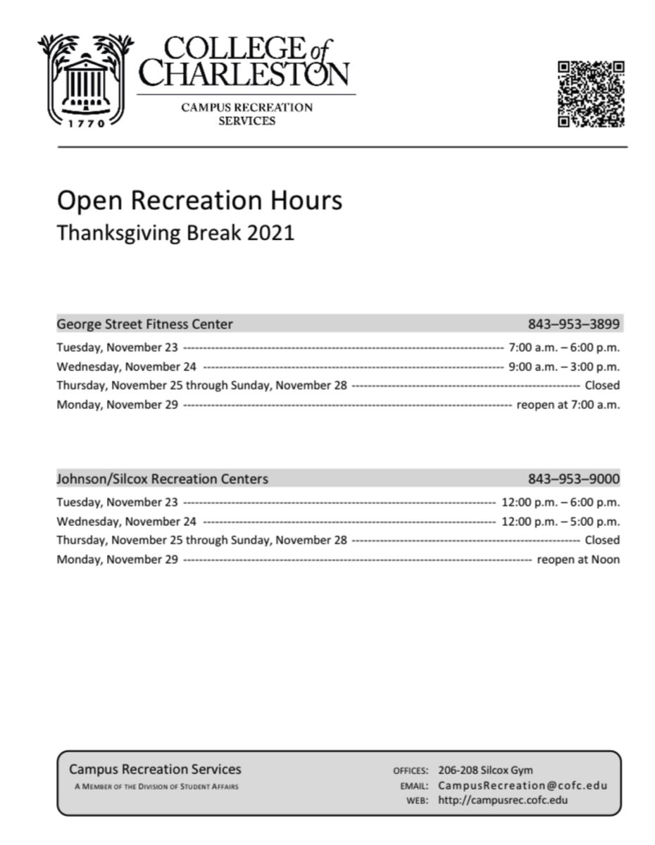 CofC Campus Rec tweet media