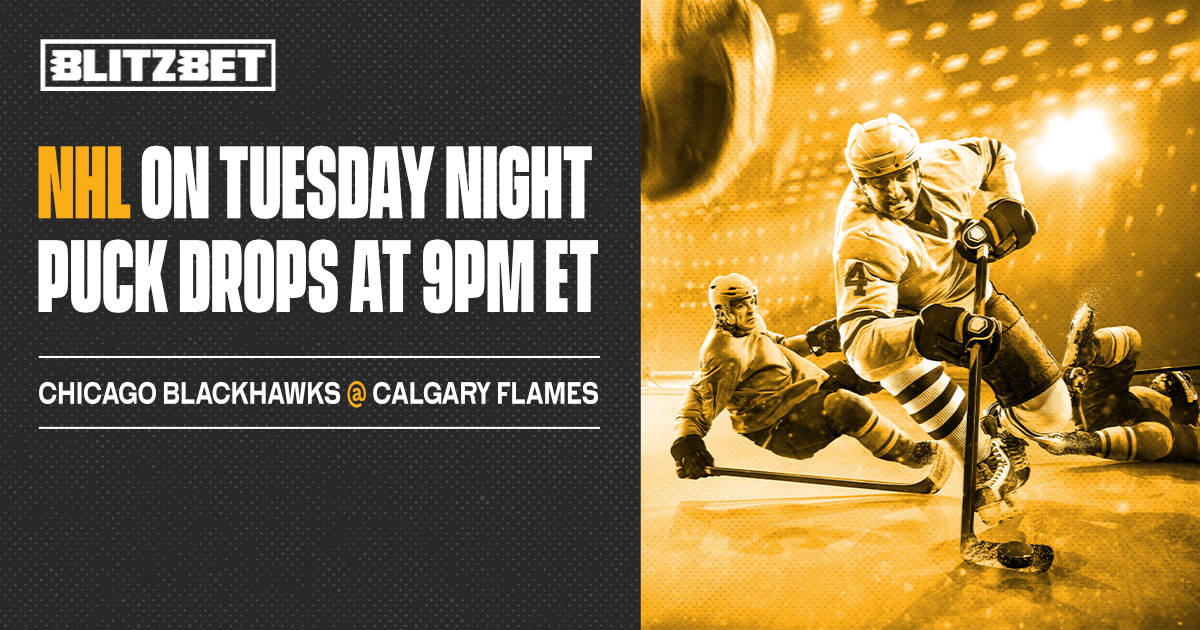 BlitzBet's tweet photo. #NHL on Tuesday Night 🏒
Puck drops at 🕘 9pm ET

#Blackhawks @ #Flames

All markets ⤵️
https://t.co/U5j51O8rna

#NHLBetting #CHIvsCGY #Chicago #NHLBlackhawks #Calgary #CofRed https://t.co/r4tr0M7nkx