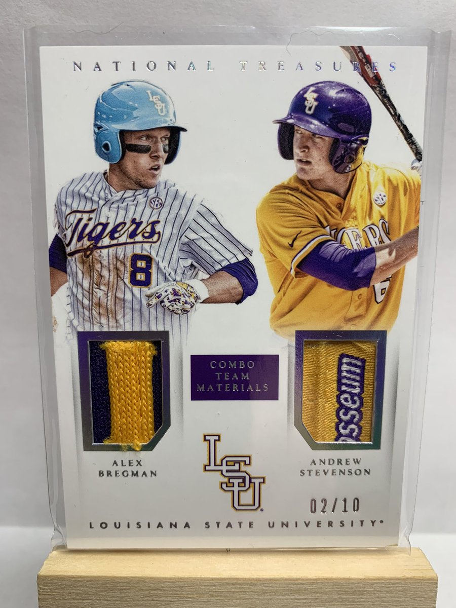 ThatCardGuy10's tweet photo. New addition to the Bregman PC #LSU #lsubaseball #bregmanpatch #Astros #andrewstevenson #lsutigers #lsucards https://t.co/4D7srR3Lj6