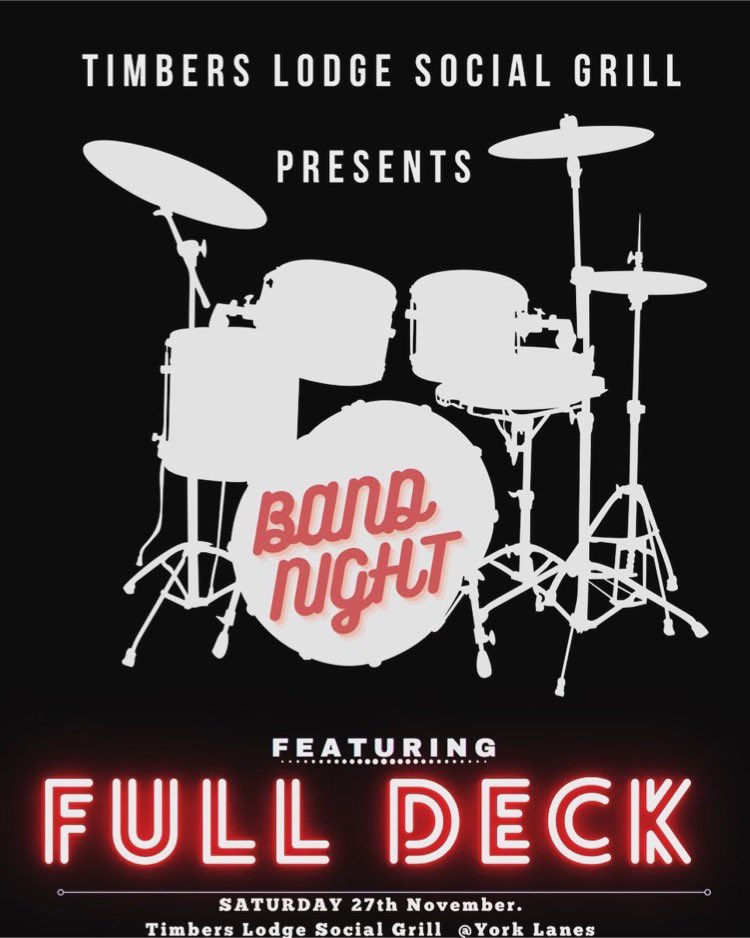 Timbers Lodge is presenting York’s own up and coming band Full Deck. This Saturday.